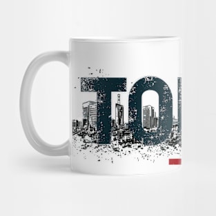 Metropolitan Tokyo city grunge Logo Mug